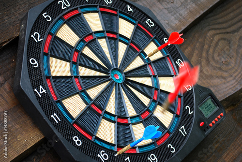 Jeu de flechette éléctronique en action