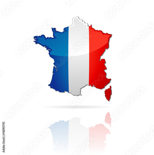 carte france tricolore