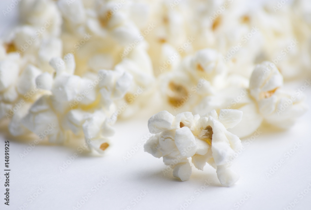 Popcorn on White