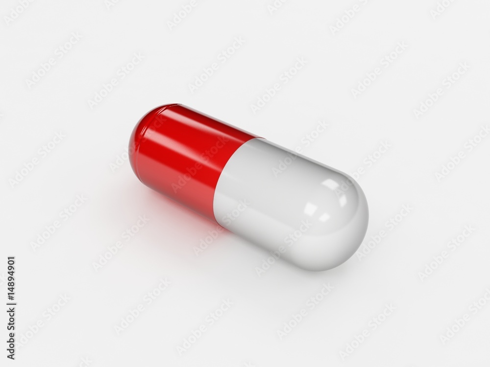 Red and white capsule Red and white capsule