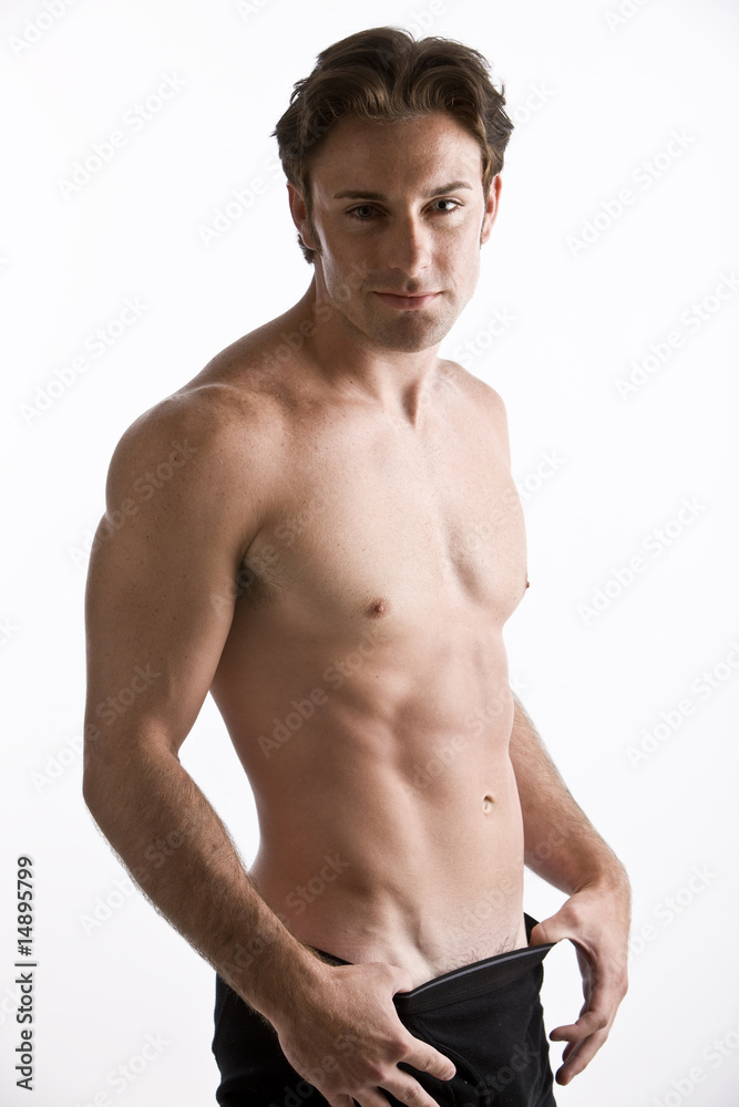 An attractive man with just his underwear on An attractive man with just his underwear on