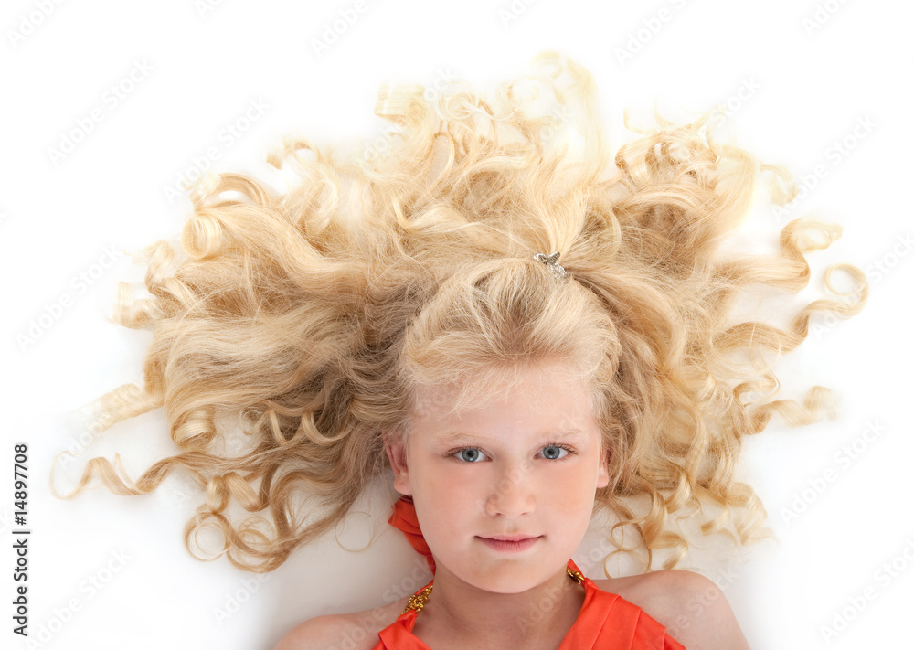 Fototapeta premium cute little girl