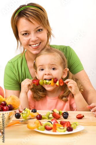 Eating a healthy snack
