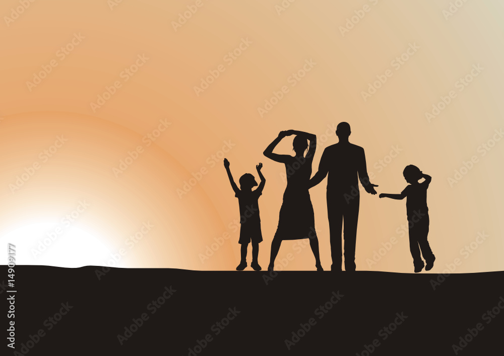 Fototapeta premium Happy family