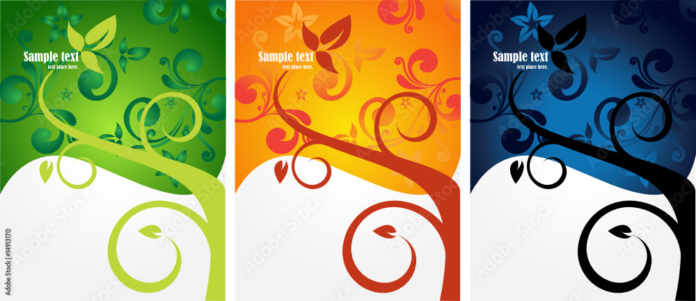 Abstract floral card