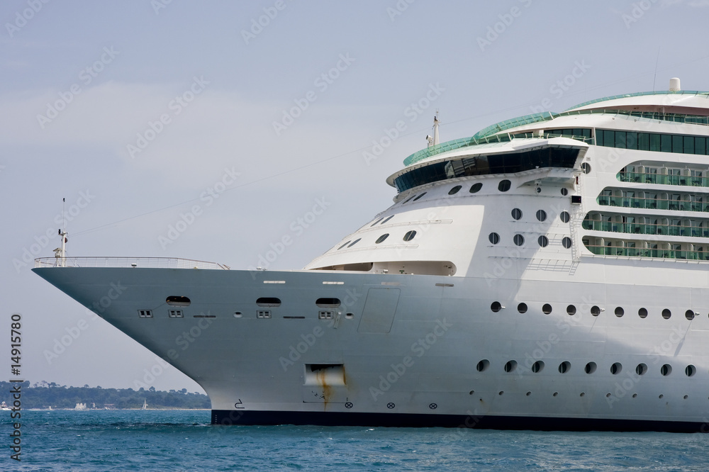 Bow of Large Cruise Ship