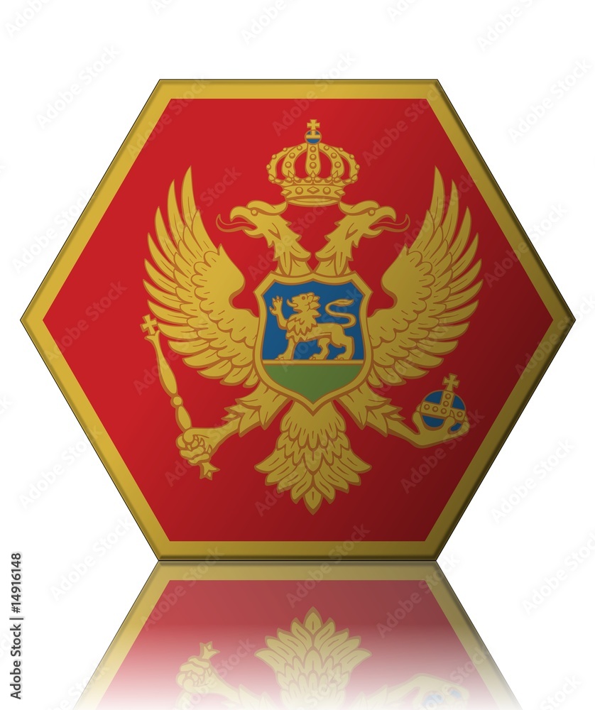 montenegro drapeau hexagone montenegro flag montenegro drapeau hexagone montenegro flag