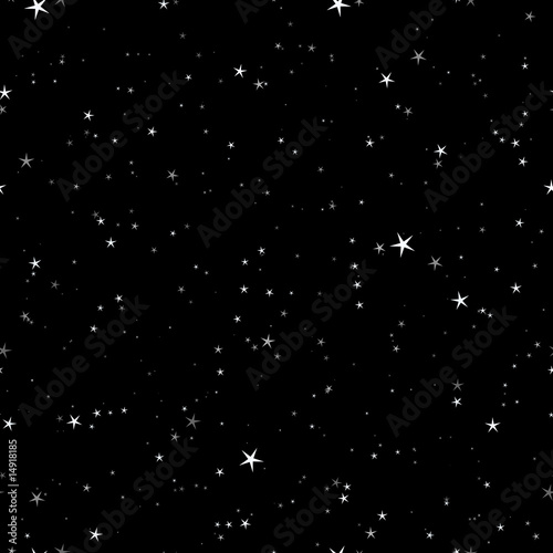 Starry night seamless pattern