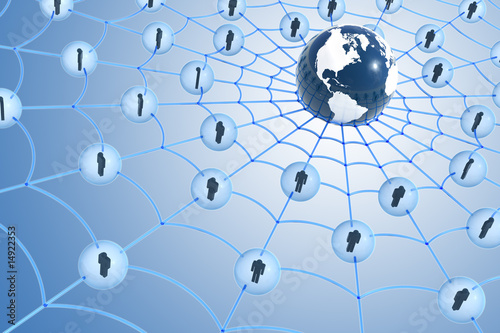 Global social network concept. Hi-res digitally generated image.