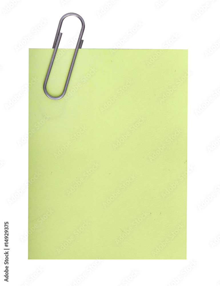 Blank paper with clip Blank paper with clip