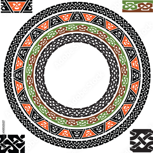 Celtic Abstract Texture Ornament - Seamless Background Vector