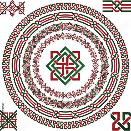 Celtic Abstract Texture Ornament - Seamless Background Vector