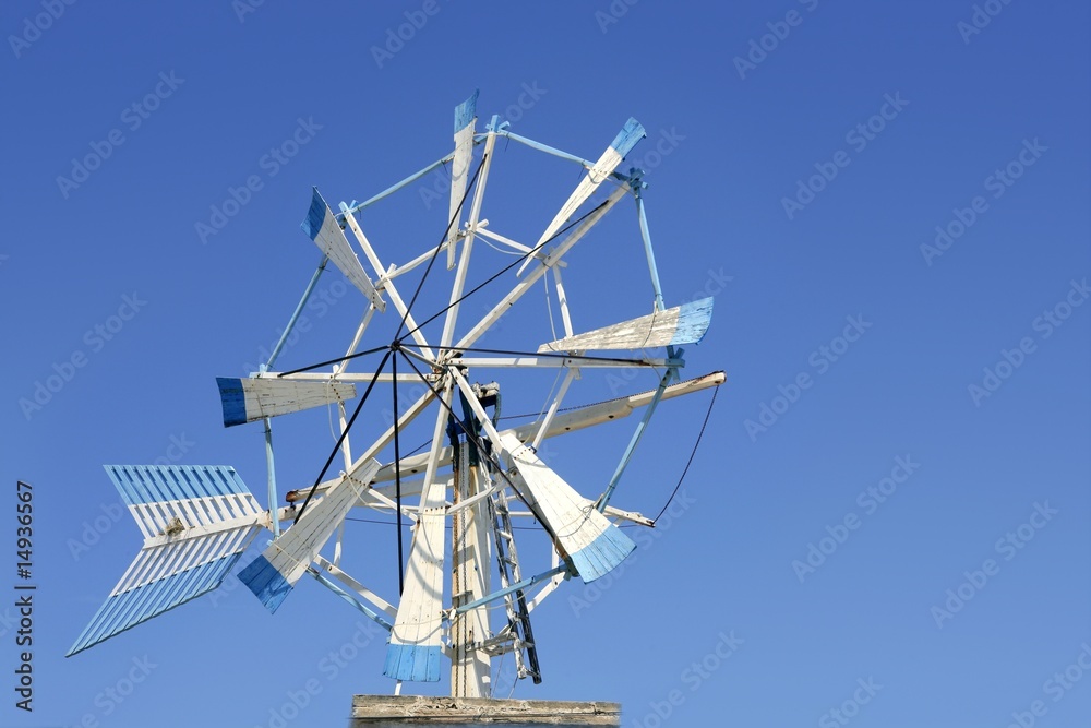 Balearic islands Formentera old wind mill