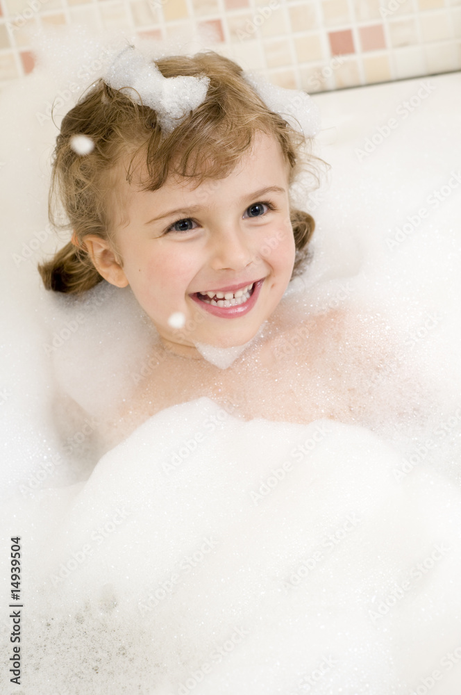 Bathing in foam Bathing in foam