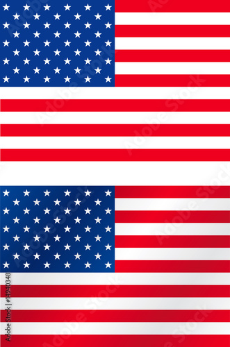 Acurate and brushed USA flag