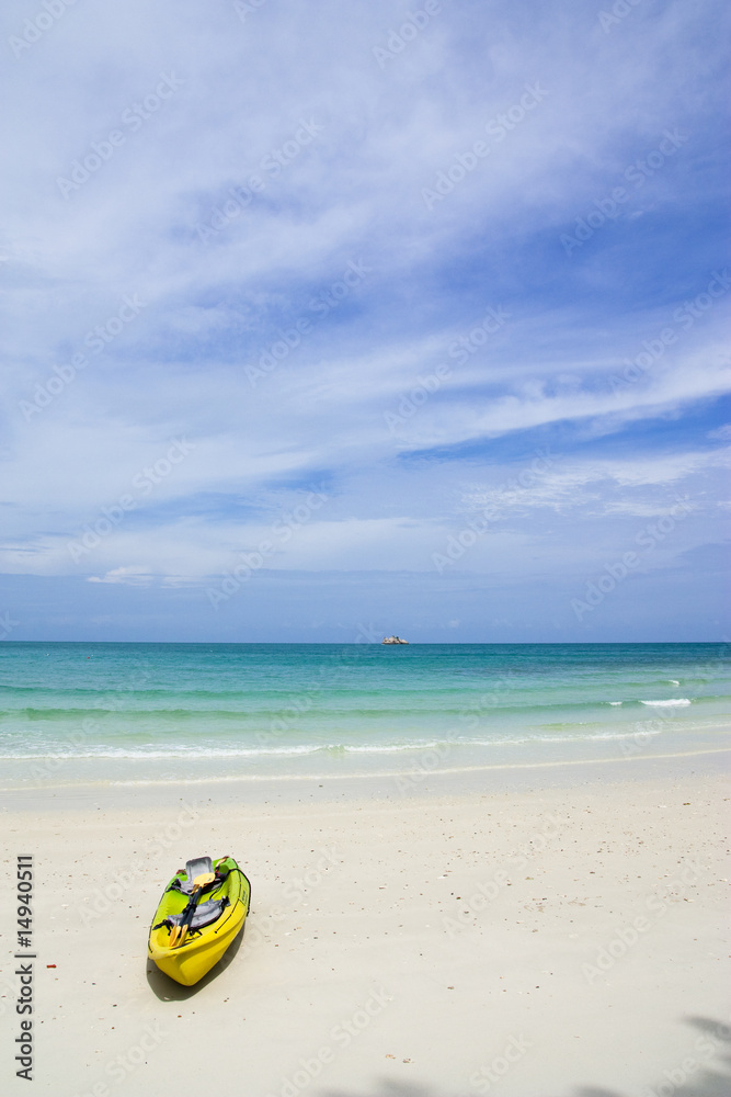 Boat on beach of Samed island, eastern Thailand