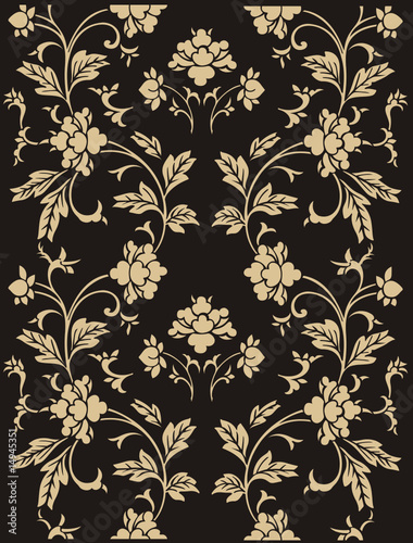Seamless vector ornamental floral pattern