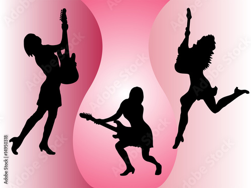 frauen mit e-gitarre