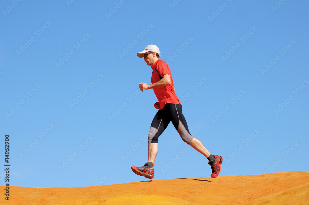 Un jeune coureur dans le Roussillon. Un jeune coureur dans le Roussillon.