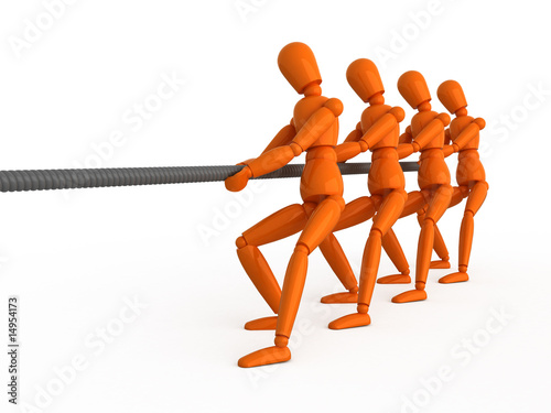 The tug of war.