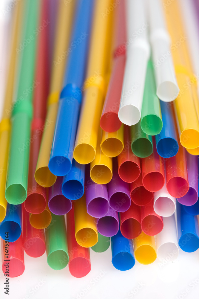 Colorful drinking straws background Colorful drinking straws background