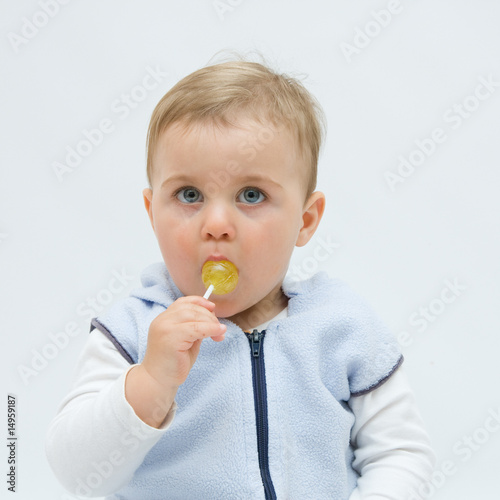 eating lollipop