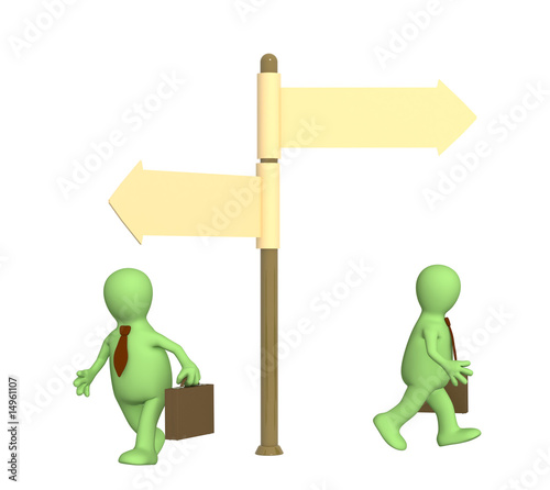 Concept - different direction in business photo