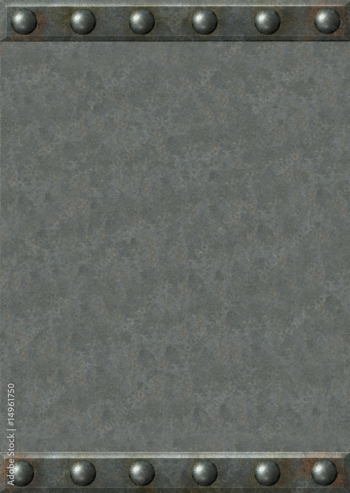 Fototapeta premium Background - metal plates with rivets