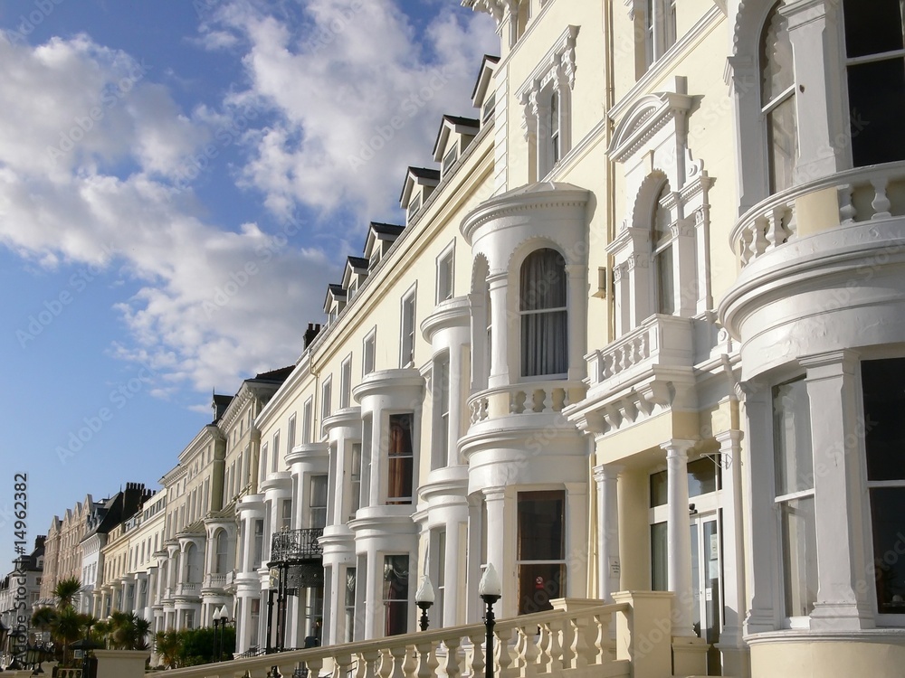 Fototapeta premium Seafront hotels,Llandudno, North Wales, UK