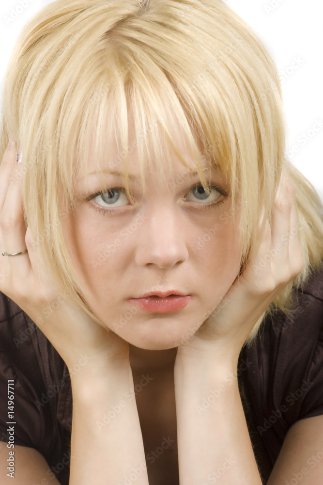 The blonde with blue eyes The blonde with blue eyes