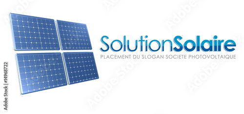 Logo solution panneaux solaire photo