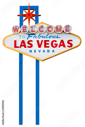 welcome to fabulous las vegas sign isolated on white