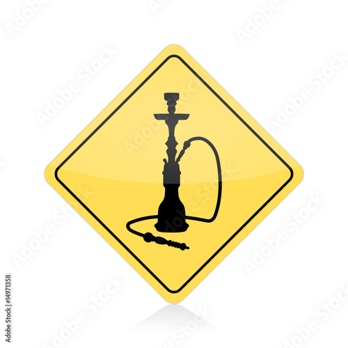 schild shisha gelb