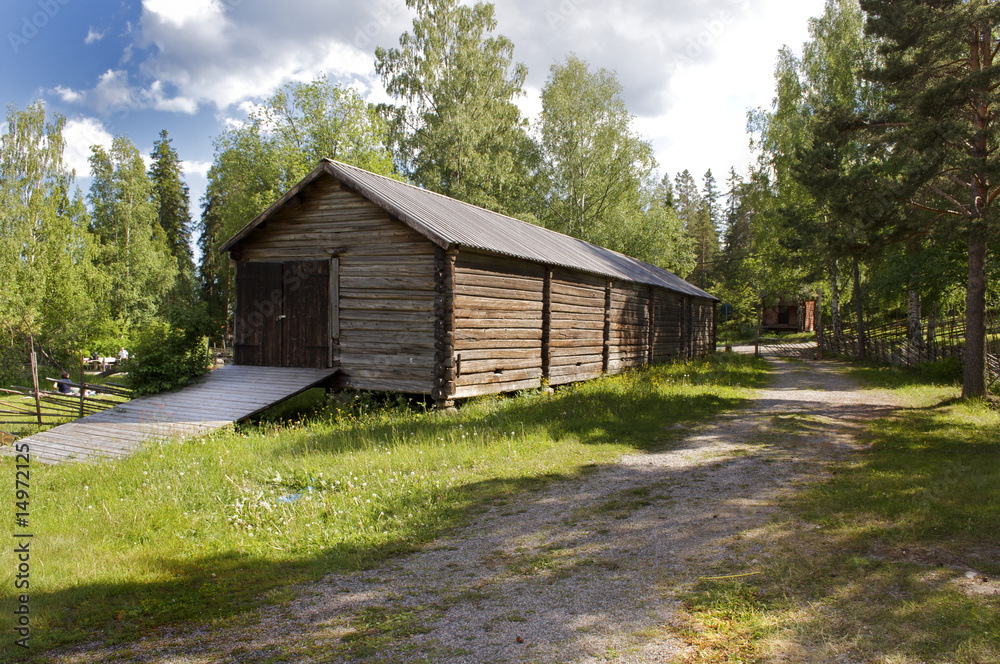 Old traditional cabin in Sweden Old traditional cabin in Sweden
