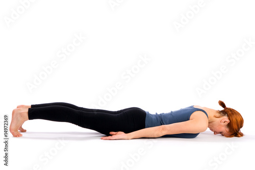 Fit Slim Woman Practising Yoga