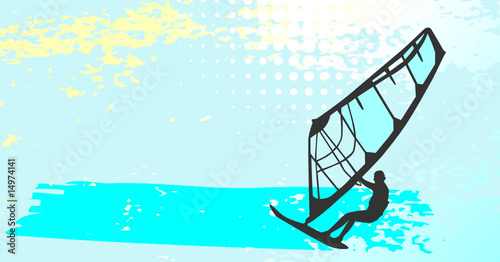 windsurfing - vector set