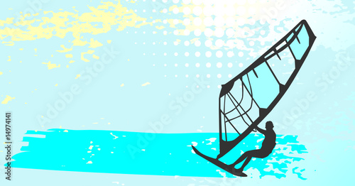 windsurfing - vector set