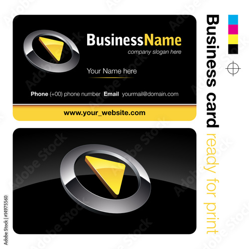 Business card, CMYK. Ready for print