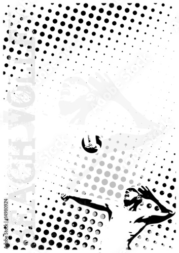 volleyball dots poster background