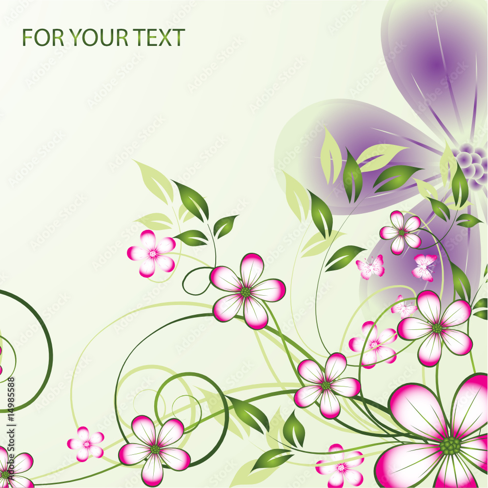 abstract floral background with place for your text abstract floral background with place for your text