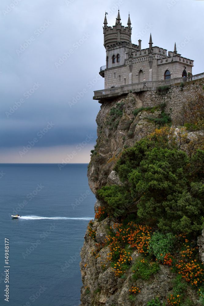 Lonly castle above the sea