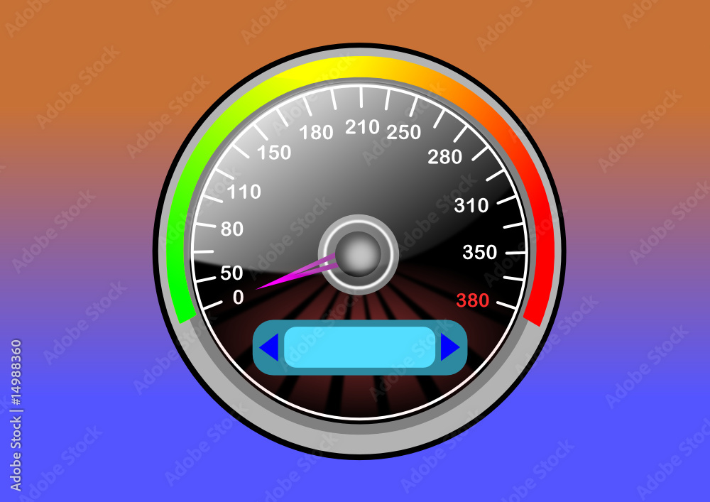 Geschwindigkeitsanzeiger als Design Adobe Stock