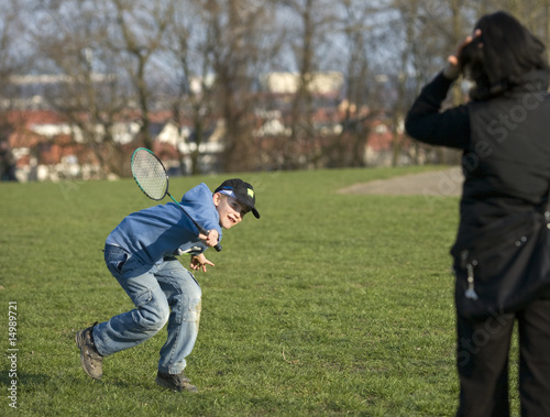 Beim Federball