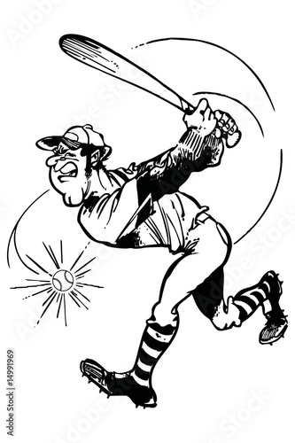 baseball player cartoon