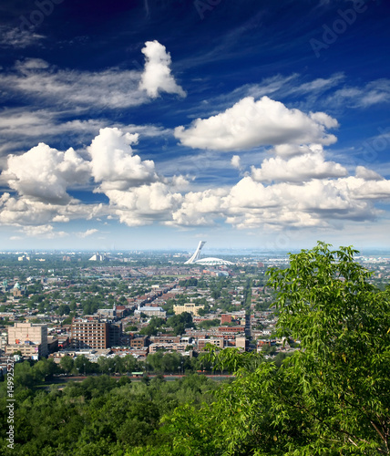 The aerial view of  Montreal City photo