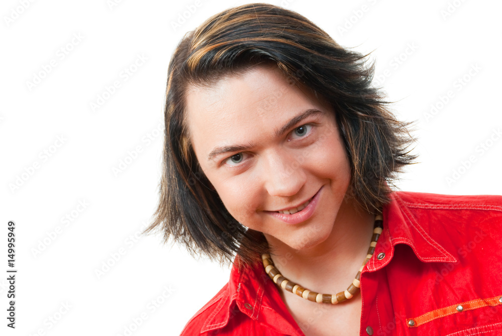 Happy young guy portrait in studio Happy young guy portrait in studio