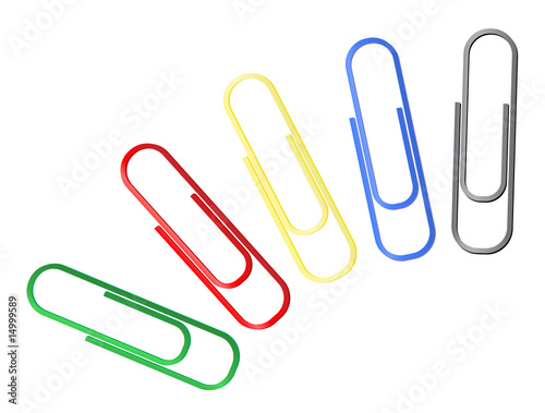 colorful paperclips