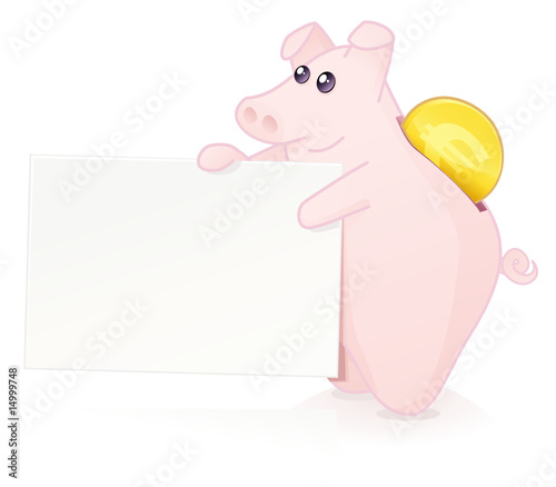 Épargne souriante et sa pancarte à gauche (reflet)