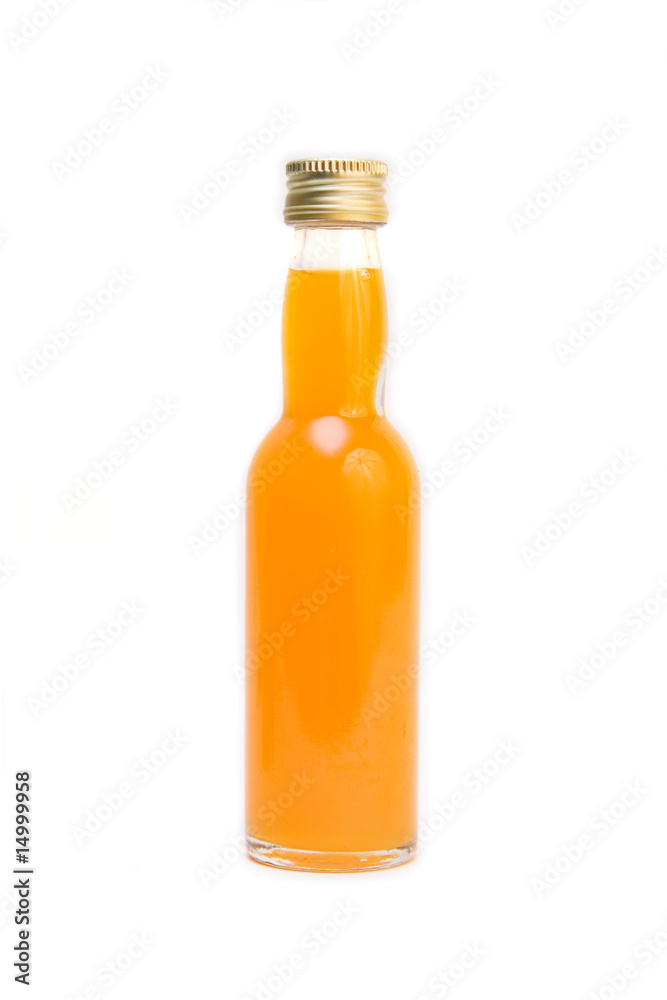 bottle of orange liqueur isolated on white bottle of orange liqueur isolated on white