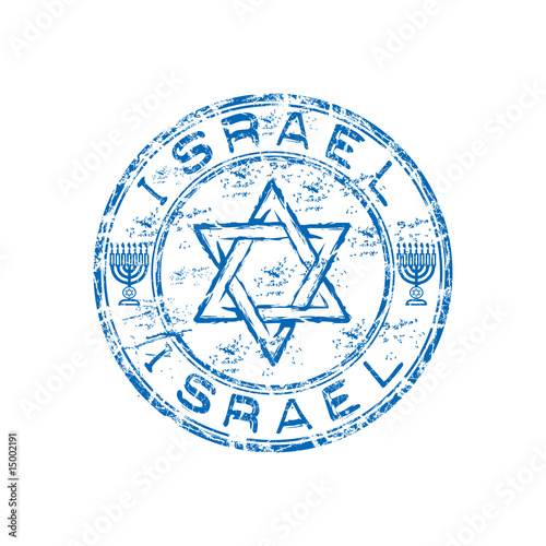 Israel grunge rubber stamp